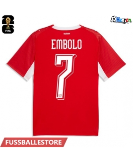 Günstige Schweiz Breel Embolo #7 Heimtrikot WM 2026 Kurzarm